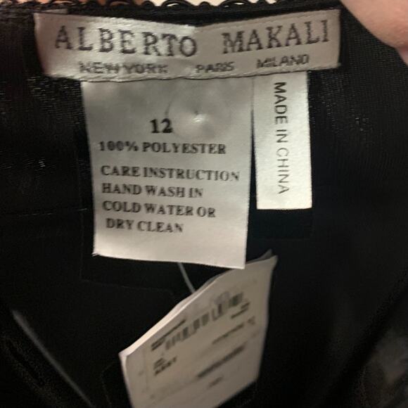 Alberto Makali Women's Ruffled Midi Skirt Size 12 NEW Black Tiered Romantic - Picture 6 of 7